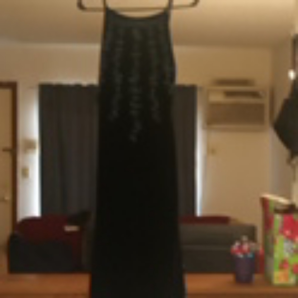 Long ,dark blue , dress, 5/6